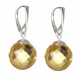  Diamond Beads Amber Earrings