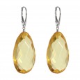  Lemon Diamond Amber Earrings
