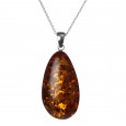  Classic Amber Pendant on the Silver Chain