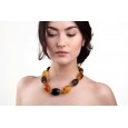  Antique Plums Amber Necklace