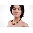  Multicolored Olives Amber Necklace