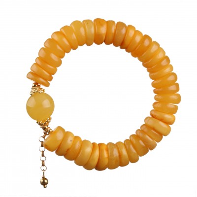  Yellow Wave Amber Bracelet