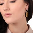  Mosaic Style Amber Earrings