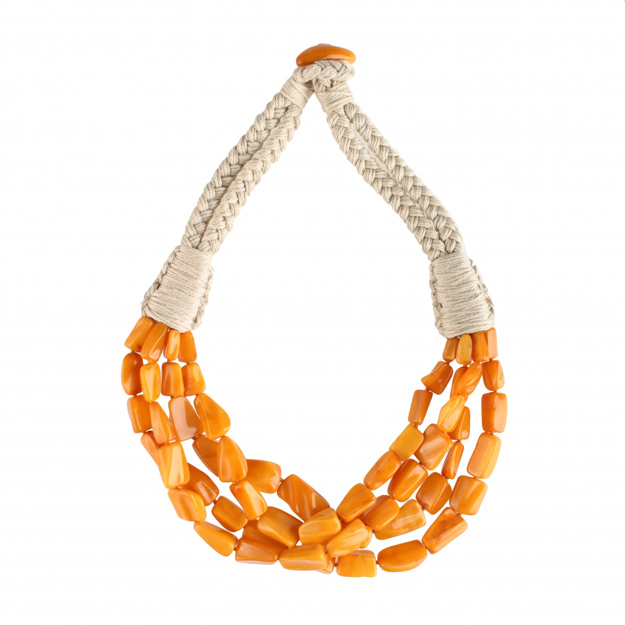  Biscuits String Amber Necklace