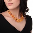  Bonbon on Silk Amber Necklace