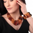 Colored Flintstone Amber Necklace