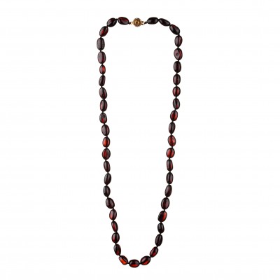  Cherry Beans Amber Necklace