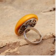  Sunny Almond Amber Ring