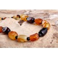  Rustic Beads Amber Necklace
