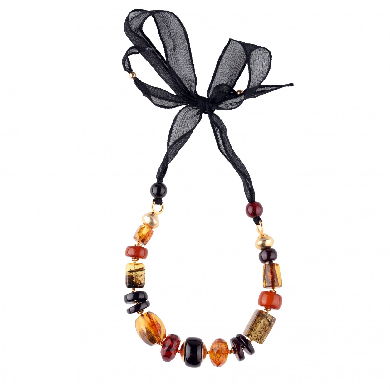 Royal on Silk Amber Necklace