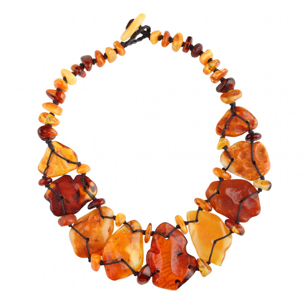  Colored Flintstone Amber Necklace